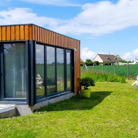 בקתה Moderne Avec Grandes Baies Vitrees Et Espace Plancha *