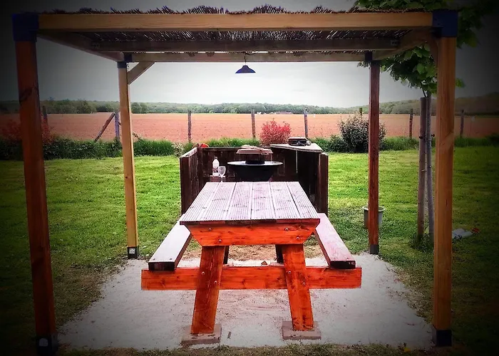 Moderne Avec Grandes Baies Vitrees Et Espace Plancha בקתה Bussy-le-Repos