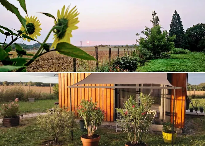 בקתה Moderne Avec Grandes Baies Vitrees Et Espace Plancha